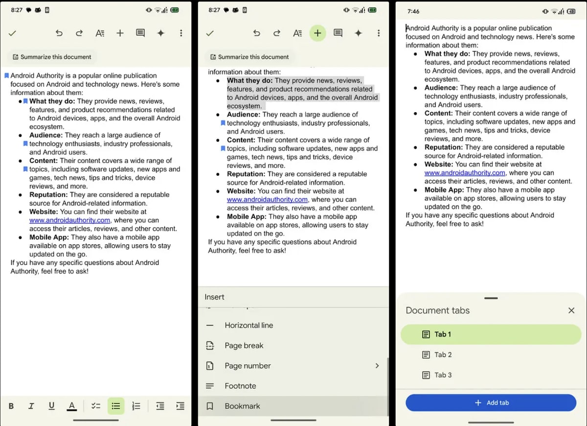 Web-Features und KI-Funktionen in Sicht